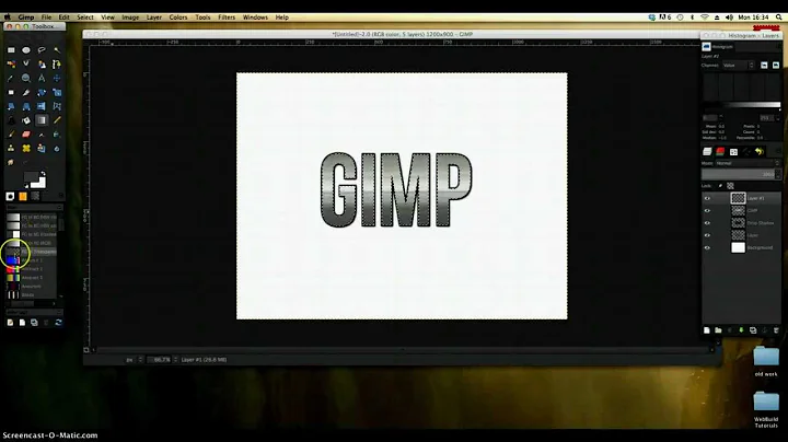 GIMP Tutorial - Text Effects (GIMP Effects: Alien Glow Effect, Metallic Effect)