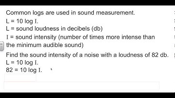 Alg 2 7-6 Common Logarithms