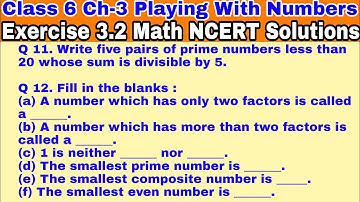 Class 6 Ex 3.2 Q 11 | Q 12 | Playing with Numbers | Chapter 3 | Exercise 3.2 | Math NCERT Solutions