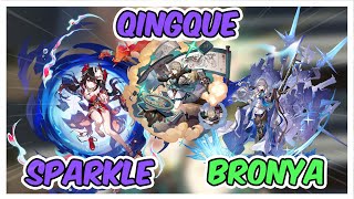 QINGQUE - SPARKLE VS BRONYA, WHO'S BETTER BOTH LIGHTCONE TESTED DAMAGE COMPARISON - Honkai Star Rail