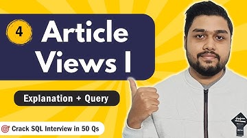 Article Views I | Leetcode 1148 | SQL_50 Study Plan | Crack SQL Interviews in 50 Qs #mysql