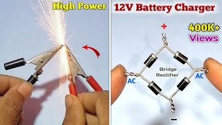 How to Make a 12 Volt Battery Charger at Home | 12V Battery Charger | Homemade 12V Battery Charger