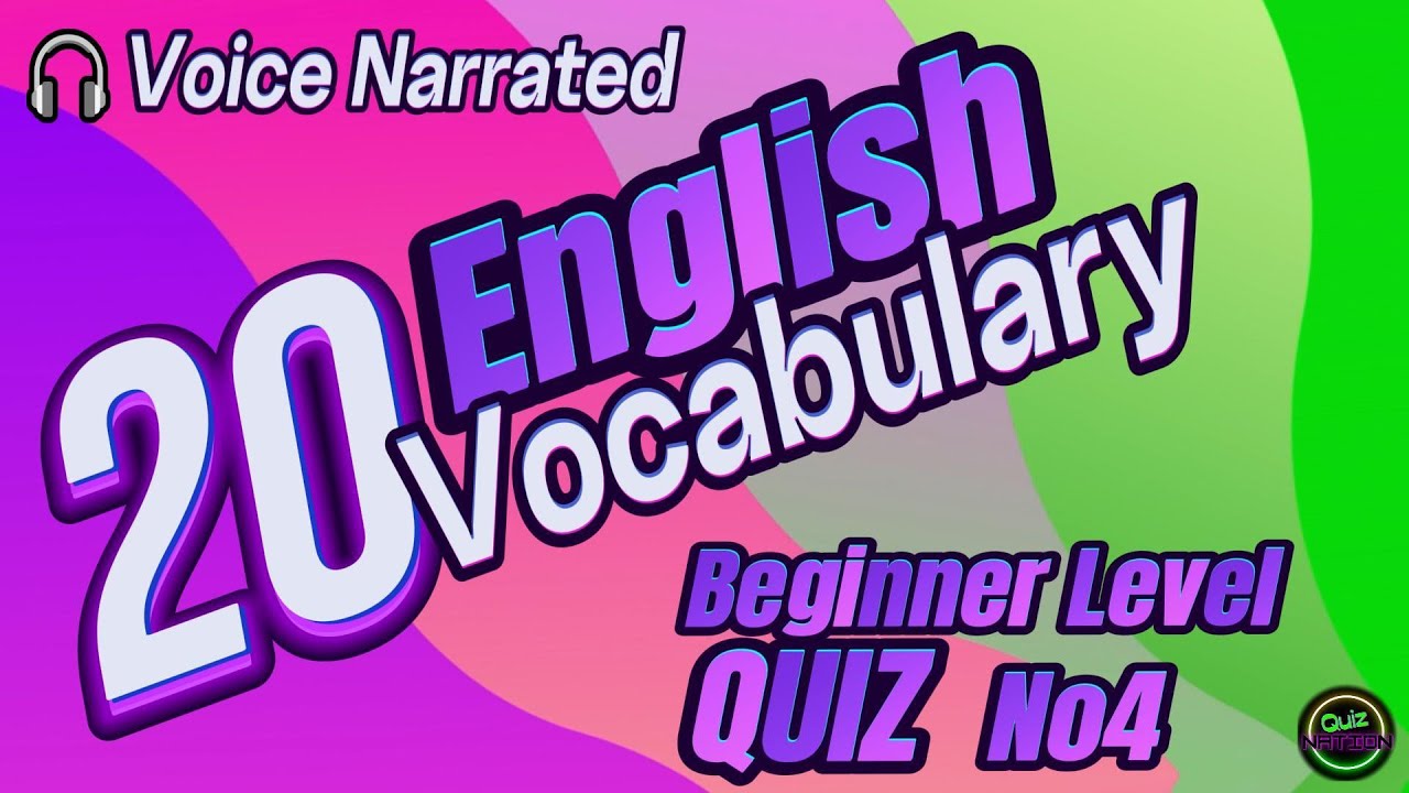 ENGLISH VOCABULARY Beginner Level No4 🤓 Can You Pass This Quiz? 🤔🎧
