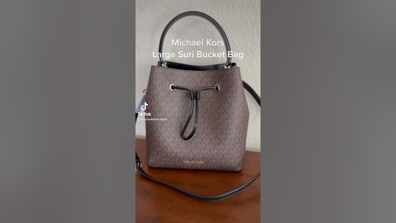 Michael Kors Suri Large Bucket Drawstring Crossbody Bag Brown