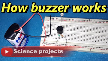 How buzzer works, dc buzzer, science projects, Breadboard Projects