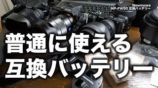 私が重宝しているSONY互換バッテリー RX10M5 α7ii α6500 Newmowa NP-FW50 互換バッテリー