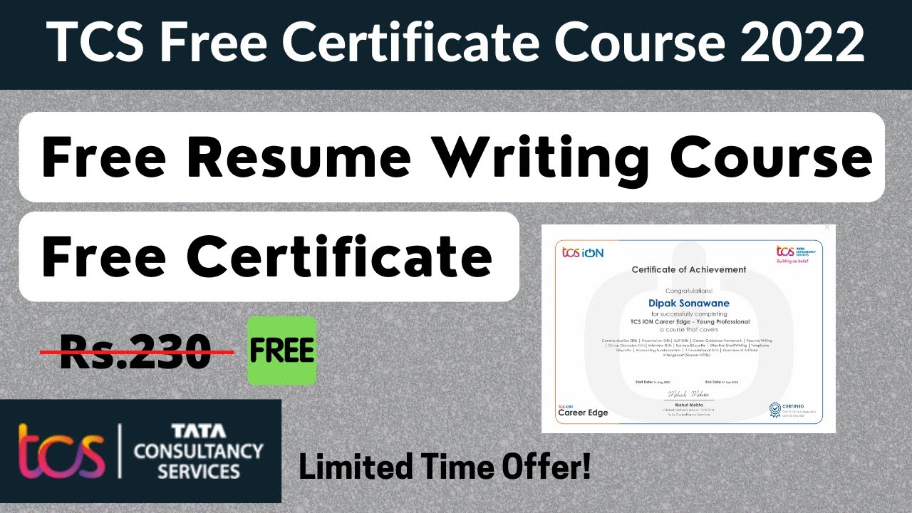 resume writing online course