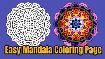Mandala Coloring Page Colored With Relaxing Music Colored By Osman Mandalas World | Video 72