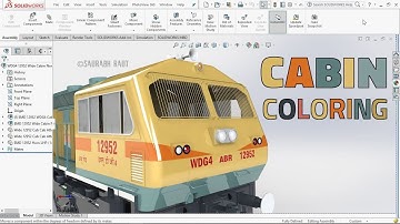 SolidWorks Train Modelling Tutorials - S01 E10: Coloring and Assembling The Cabin [English]