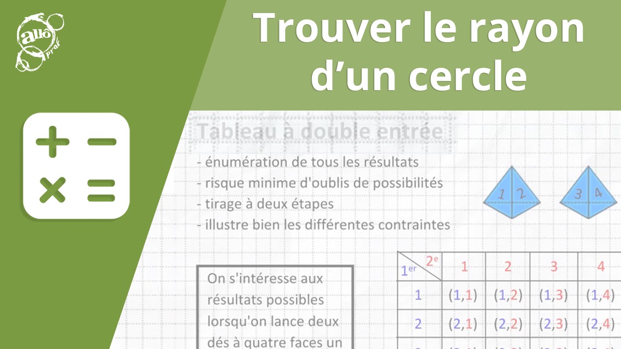 comment calculer le rayon