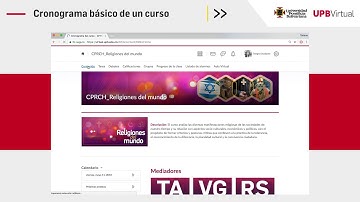Tutoriales Brightspace - Cronograma del curso - Estudiantes - UPB Académico