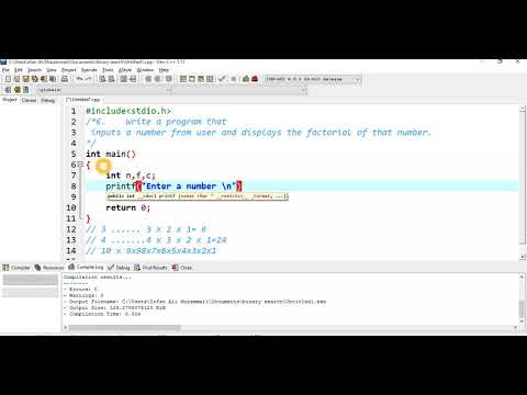 loop 06. Calculate Factorial of a number