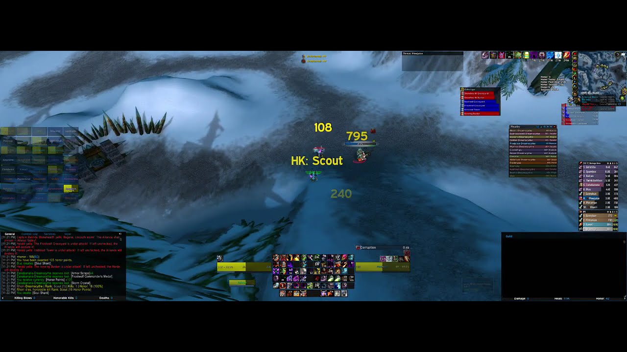 alterac valley 2v1 warlock vs warrior and shamman