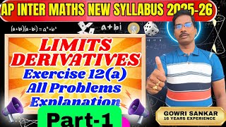 AP Intermediate Maths New Syllabus| Chapter-12|| Limits and Derivatives Exercise 12(a)|| Must watch