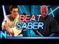 Obi wan  darth maul face off in beat saber vr