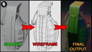 Grenade Modeling in Maya 3D Software |FRAME RENDER #blender