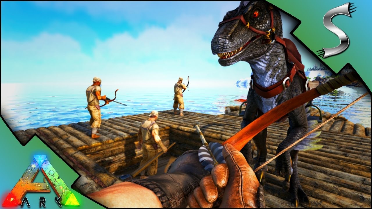 ALPHA RAPTOR &amp; BOAT SHENANIGANS! BASE BUILDING! Ark 