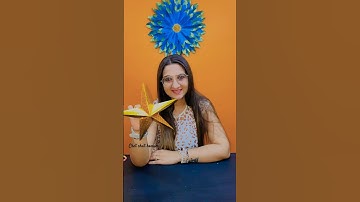 DIY Christmas Paper 3d Star hanging #diy #christmas #star #3dstar #shorts #youtubeshorts #craft