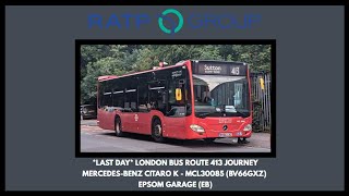 *LAST DAY* Quality Line Route 413 Journey | Mercedes-Benz Citaro K | MCL30085 (BV66GXZ)