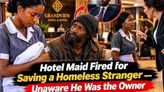 Hotel Maid Fired for Helping a Homeless Man.Then She Discovered He Was the Owner