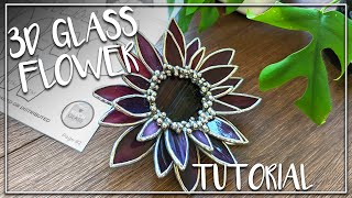 3D Flower Stained Glass Tutorial - How To - Step By Step (WITH PATTERN) No Mould Needed - Sunflower.