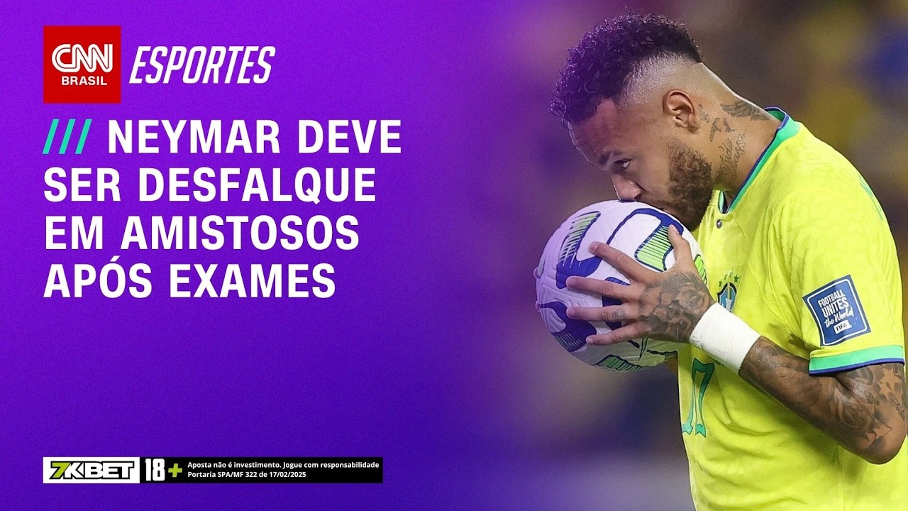 Neymar deve ser desfalque em amistosos após exames | CNN PRIME TIME