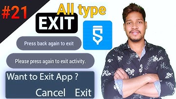 All type exit button activity in sketchware /Aaura Technical