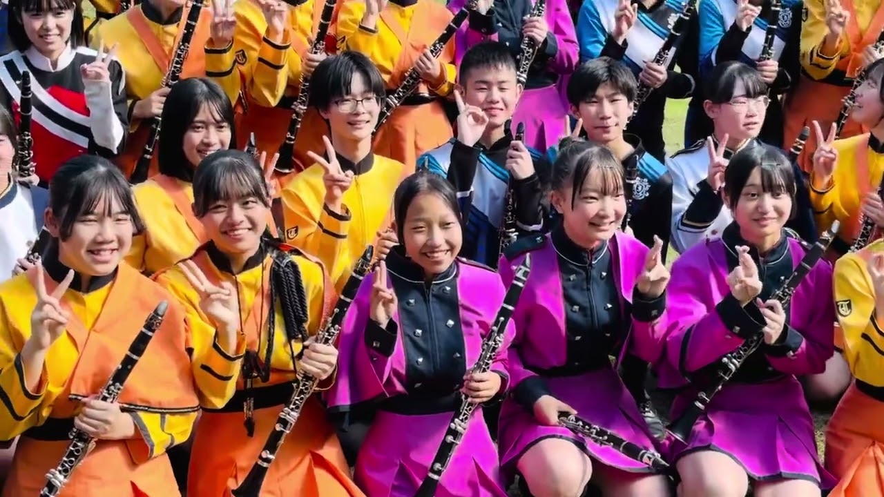 かみあり吹奏楽フェスタin出雲  合同演奏を終えてつかの間の交流〜記念撮影〜さよなら京都橘高校まで