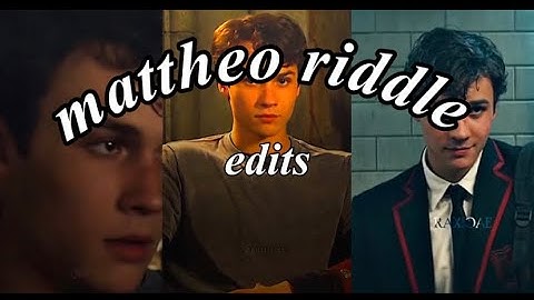 Mattheo Riddle edits