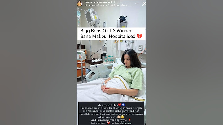 Bigg Boss OTT 3 Winner Sana Makbul Hospitalised 💔😨. बिग बॉस ओटीटी 3 की विनर