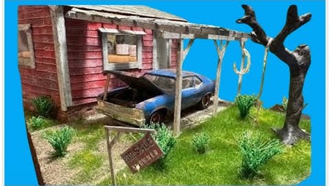 Building a 1972 Chevy Nova abandoned house diorama 1/24 scale - supplementary (Part 5/4) #diorama