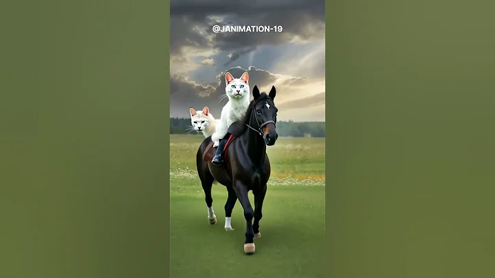 Watch the video about Cats Riding On Horse 🐴🐎 #funny #cat #shortsfeed #youtubeshorts #cutecat #catvideos #trending