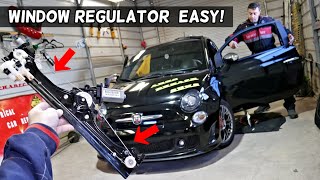 FIAT 500 WINDOW REGULATOR REPLACEMENT REMOVAL
