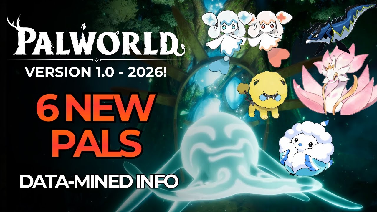 The WHALE Is HERE! | New Pals (Data-Mined Info) + Palworld 1.0 Trailer ...