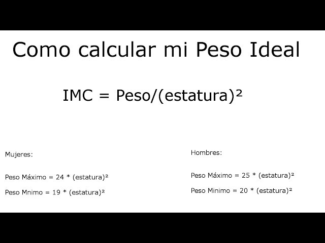 Cómo se determina el peso ideal de cada persona