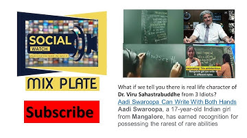 Aadi Swaroopa, Can Write With Both Hands. Real life character of Dr. Viru Sahastrabuddhe of3 Idiots?