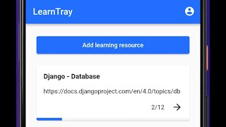 Track Your Learning of Django Database - learntray.com screenshot 2