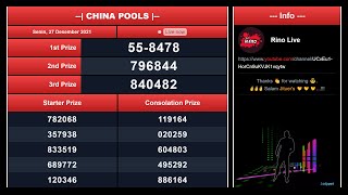 LIVE DRAW CHINA POOLS HARI INI SENIN, 27 DESEMBER 2021 (LIVE RESULT CHINA POOLS TERCEPAT)