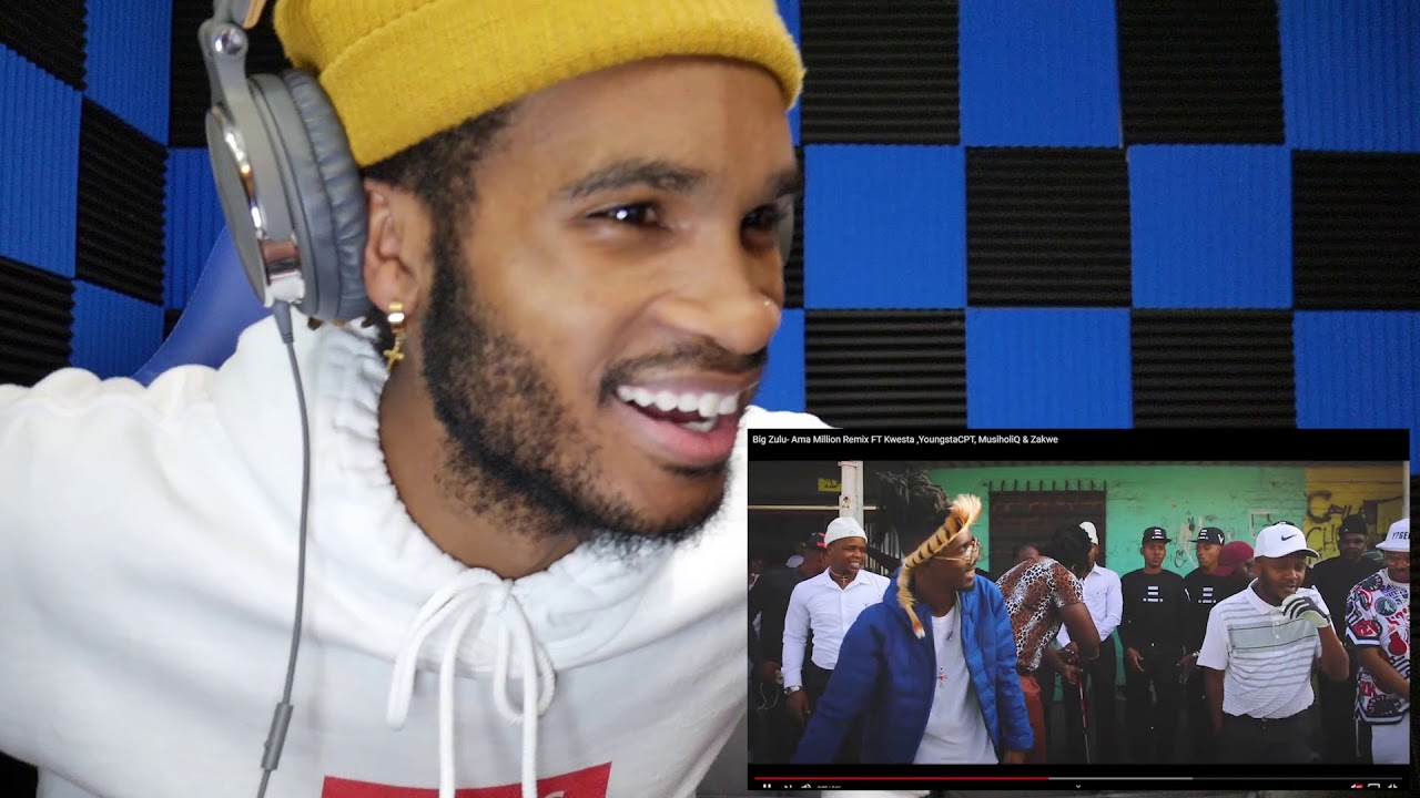 Big Zulu- Ama Million Remix FT Kwesta ,YoungstaCPT, MusiholiQ & Zakwe | REACTION VIDEO