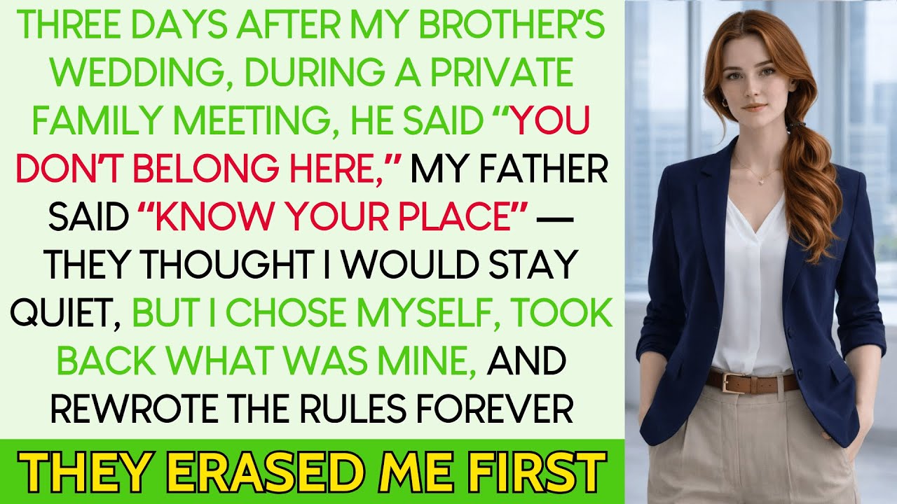 At My Brother’s Wedding, He Said "You Should Stay Invisible" — I Walked Away Owning Everything Now!!