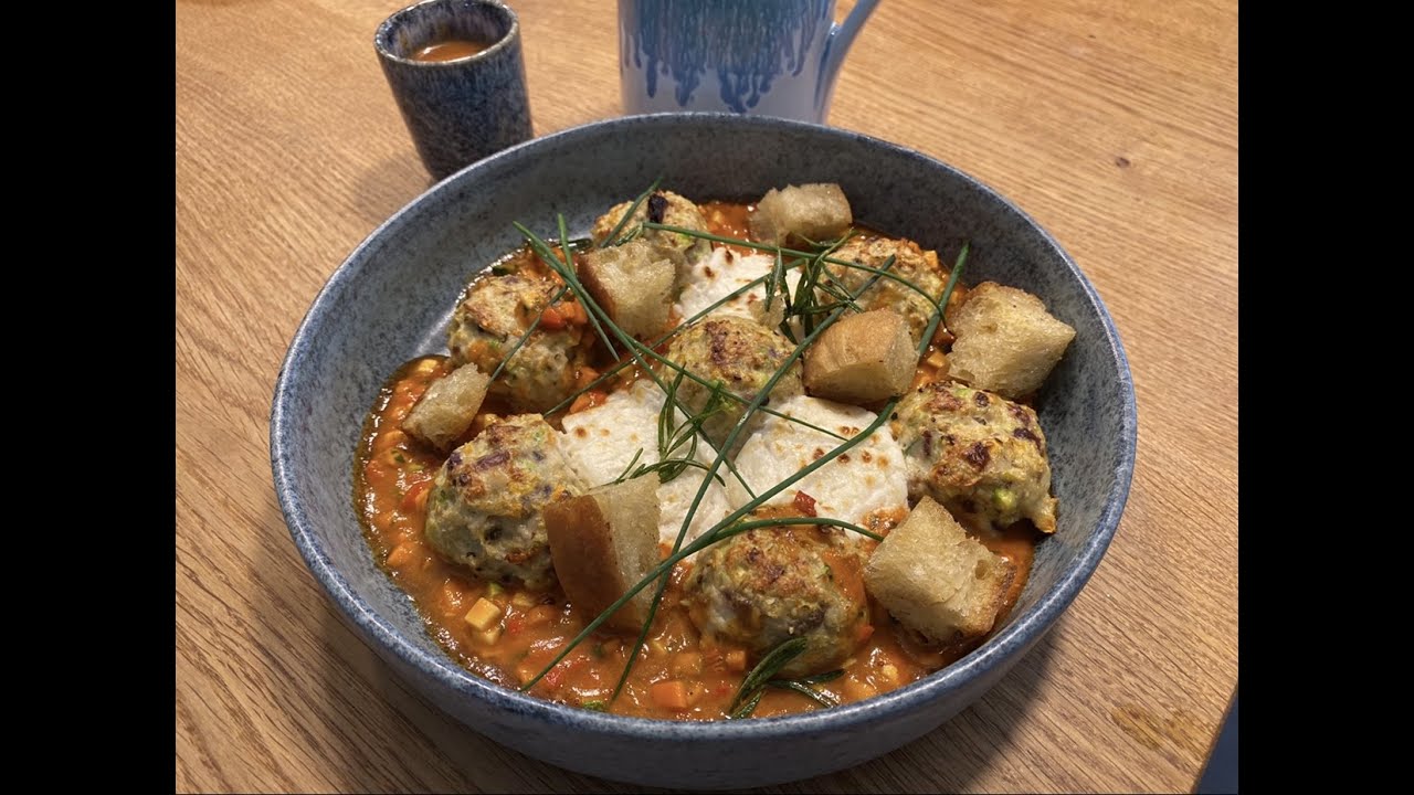 Hackbällchen (Geflügel-Gemüse) sommerlich  -  Stefan Marquard @Home 