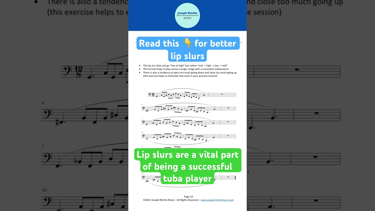 How to play lip slurs on the tuba 