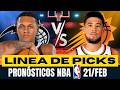 🔥🏀 PRONÓSTICOS NBA PARA HOY 21 FEBRERO 🤑 PARLAY GRATIS 🏀🔥