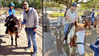 We Did All The Horse Things At Disney's Fort Wilderness! | First Pony Ride, Horseback Riding & More!
