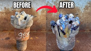 Repairing DAMAGED Drill Heads (So Relaxing To Watch!)