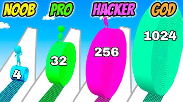 NOOB vs PRO vs HACKER vs GOD in Spiral Roller Run