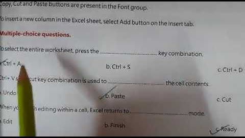 Class 7 Ch 6 Editing a worksheet Ex C, D, E, F