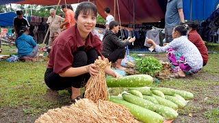Living Off Grid : 2 days harvest gourds and dried radishes Go to market sell | Ana Bushcraft