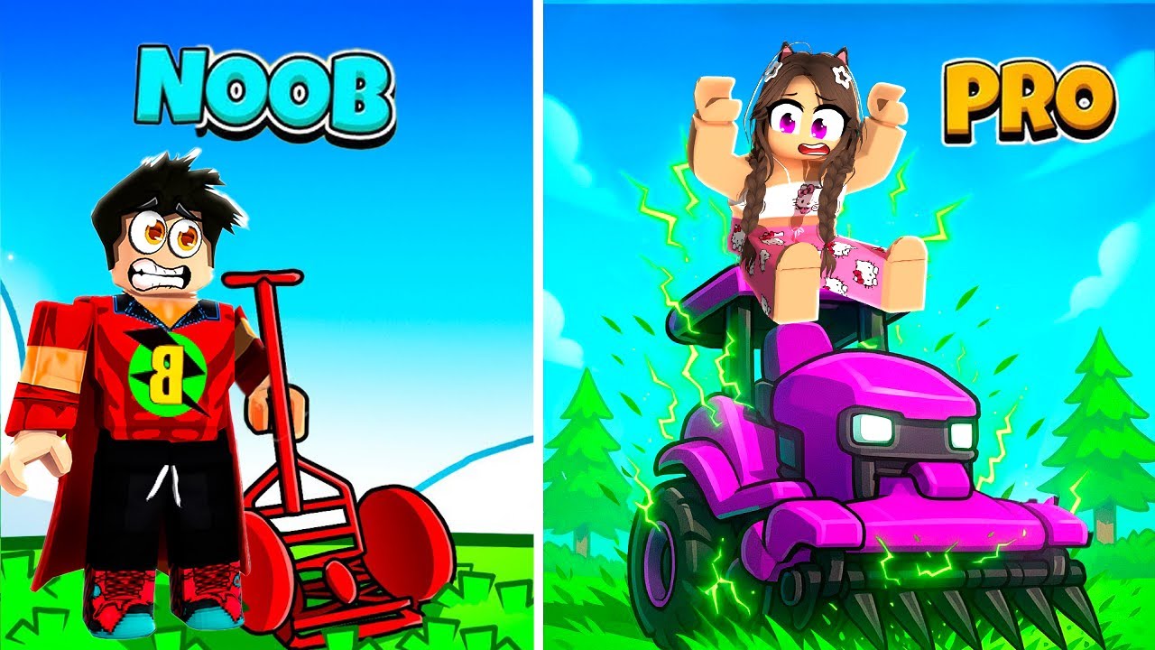 ROBLOX'DA EN İYİ ÇİM KESME YARIŞMASI YAPTIK ! AYBÜKE PRO OLDU!