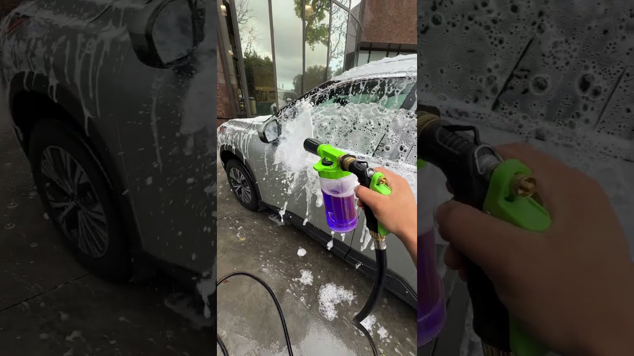 Foam Wash Without A Pressure Washer Shorts Carwash Howto Diy Clean Restore Car Truck
